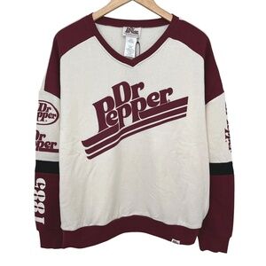 Dr. Pepper V-Neck Sweatshirt Women's Large